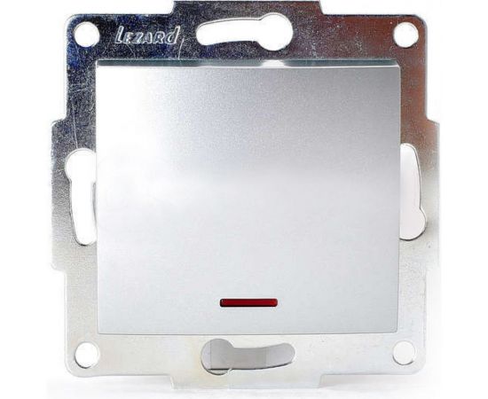 Выключатель с подсветкой Lezard KARINA матовое серебро 707-4388-111 