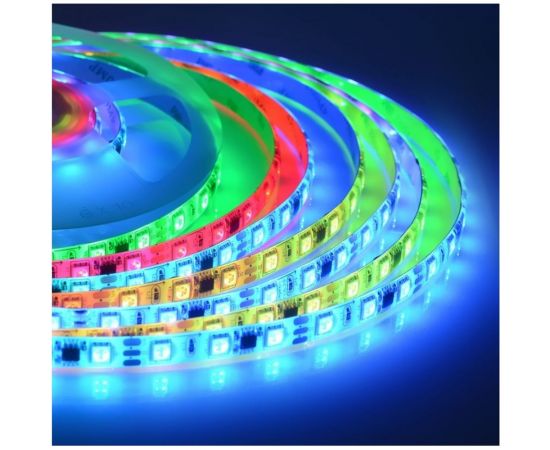 Светодиодная лента Apeyron 12В, 14,4Вт/м, smd5050, 60д/м, IP20, ширина подложки 10мм, 30м, RGB 00-530 