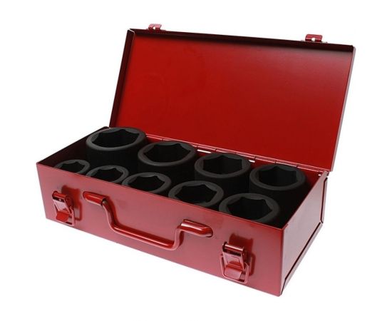 Набор головок торцевых ударных 6-гранных 1 27-50мм (в кейсе) 9 предметов JTC-J809M 