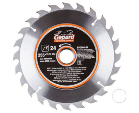 Диск пильный 255x32/30 мм, 24 зуба Gepard GP0904-24 