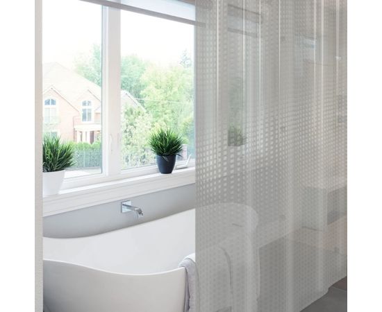 Шторка в ванную комнату Meiwa 182x182 см, Metro, прозрачный 5910 