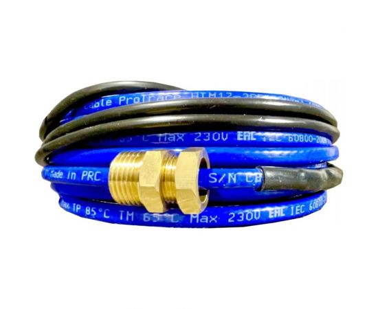 Греющий кабель для установки в трубу EASTEC с сальниковым узлом - 15м ГКвТ 15м (синий) – изображение 2