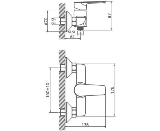 Смеситель для душа Haiba HB20563 – изображение 2