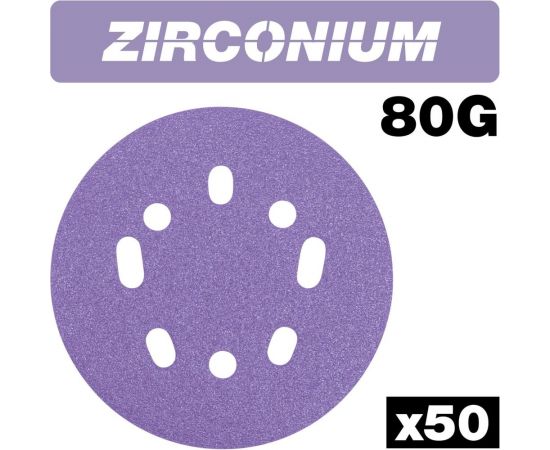Шлифовальный круг 125 мм, зерно 80, в комплекте 50 штук TREND AB/125/80Z/B – изображение 2