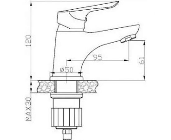 Смеситель для раковины OSGARD BRUT 21013 940000001163 – изображение 2
