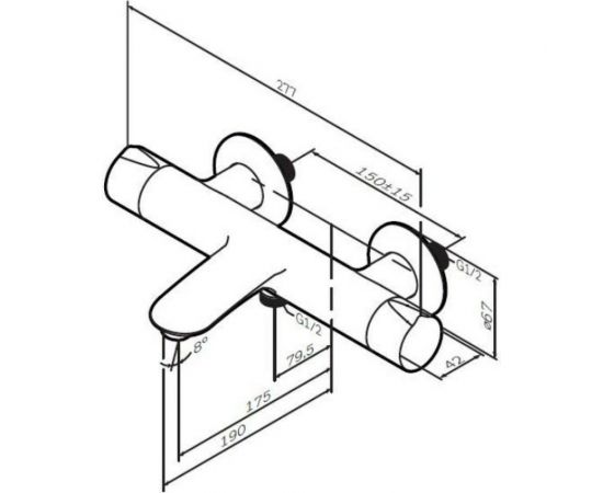 Смеситель для ванны, душа AM.PM F8050000 – изображение 2