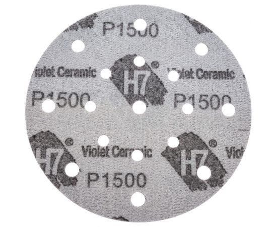 Круг абразивный Violet 150 мм, 100 шт, 17 отв, P1500, керамическое зерно Н7 H7 385032 – изображение 3