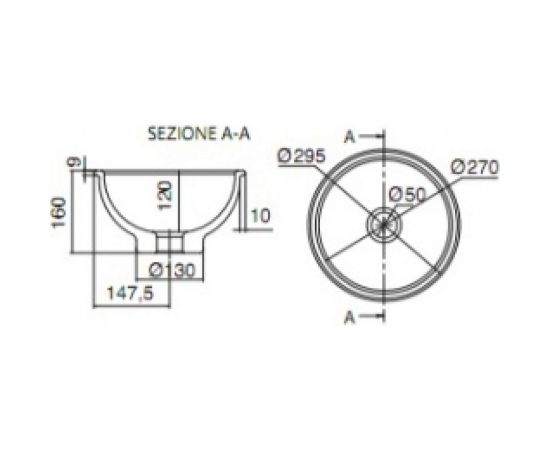 Встраиваемая раковина Scarabeo LAVABI D ARREDO 8020 – изображение 3