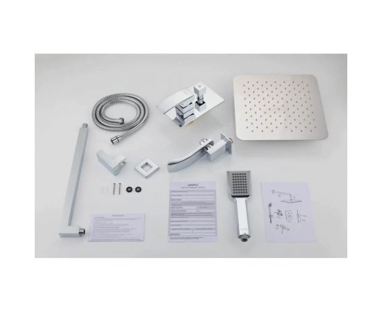 Душевая система Gappo 35к G7107 лейка ""Тропический душ"" встраиваемая, хром 533234 – изображение 6