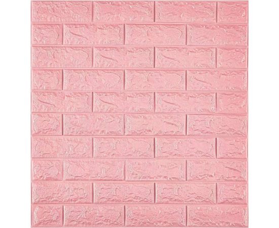 Мягкая самоклеящаяся 3D панель LAKO Кирпич (розовый; 70x77 см) LKD-01-04-04 
