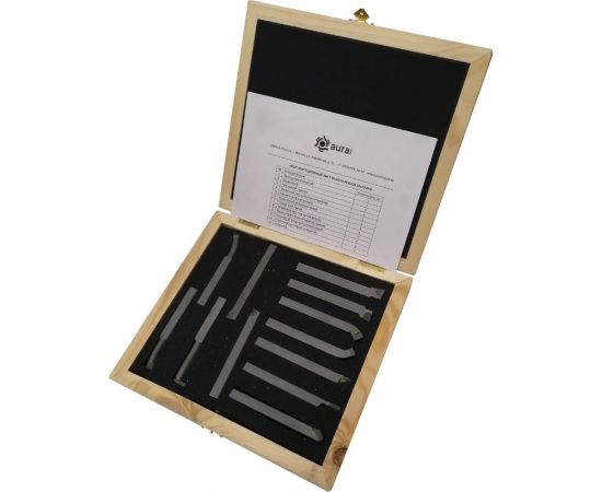Набор токарных резцов (12 шт; 10х10 мм; Т5К10) AURA TOOLS 30011010 