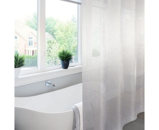Шторка в ванную комнату Meiwa 182x182 см, Krackle, прозрачный 5911 