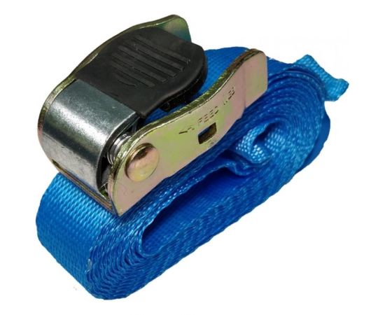 Стяжной ремень с пружинным замком UVE 600 daN, 3 м, 25 мм, синий RS-25-600-3-blue 