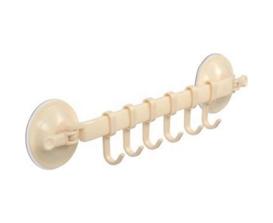 Подвесной регулируемый держатель на присосках MARMITON 6 крючков 17605 