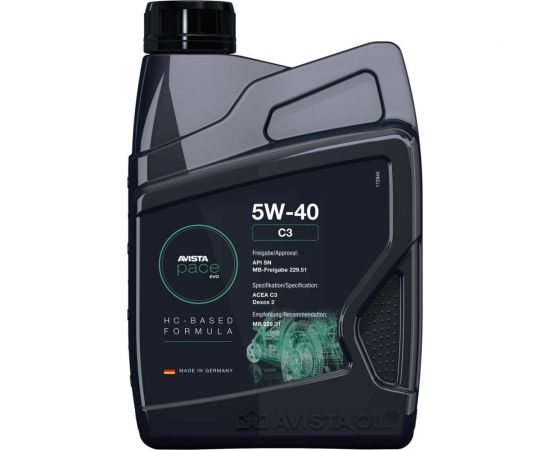 Моторное масло AVISTA PACE EVO C3 SAE 5W-40 4л 173513 