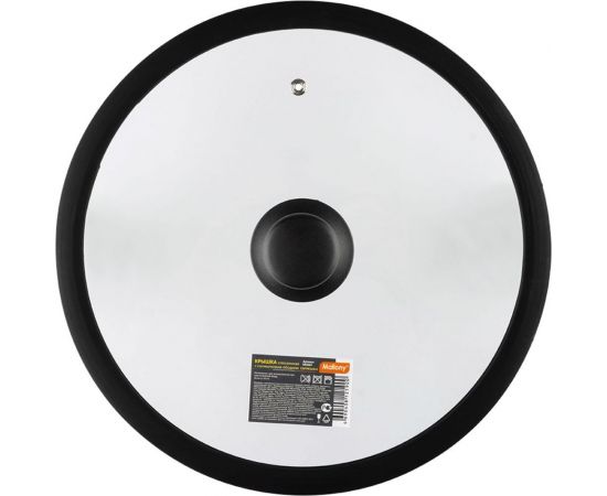 Стеклянная крышка с силиконовым ободком Mallony CAPPELLO-C C-type 28 см, силиконовая ручка 003663 – изображение 2