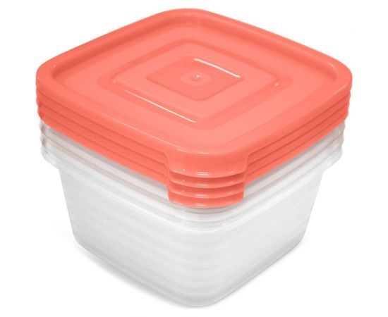 Контейнер для продуктов Martika СВЧ Унико квадратный 0.45 л набор 4 шт С216 – изображение 2