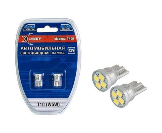 Автомобильная лампа XENITE T0811 12V/Т10 W5W, Яркость 55 LM, 2 шт. 1009418 – изображение 2