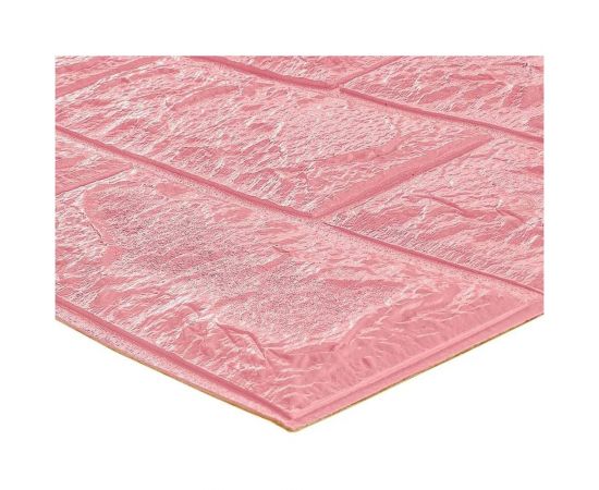 Мягкая самоклеящаяся 3D панель LAKO Кирпич (розовый; 70x77 см) LKD-01-04-04 – изображение 2
