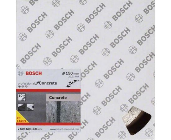 Диск алмазный по бетону (150х2х22.2 мм) 10 шт. Bosch 2608603241 – изображение 2
