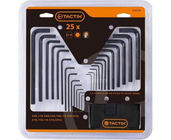 Набор шестигранных ключей TACTIX из 25-ти штук 206195 – изображение 4