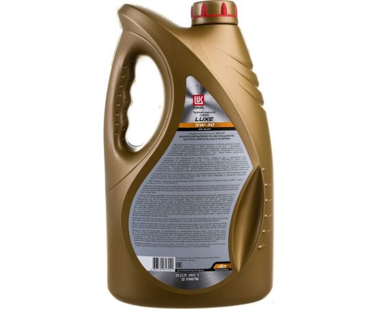 Моторное масло Лукойл ЛЮКС синтетическое SAE 5W-30, API SL/CF, 4 л 196256 – изображение 4