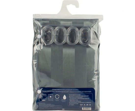 Шторка в ванную комнату Dasch 200x240 Regina серый 10490 – изображение 5