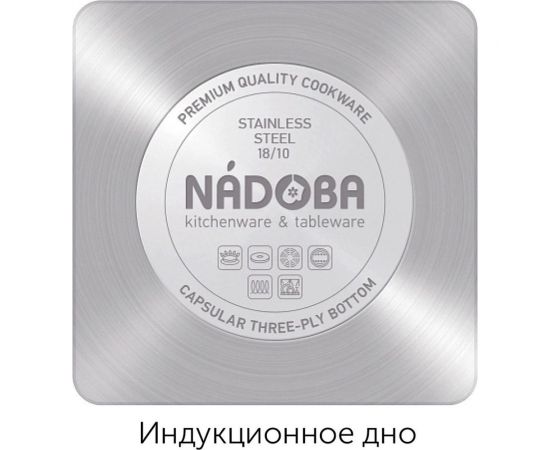 Сковорода NADOBA со стеклянной крышкой, 24 см, серия OLINA 726416 – изображение 5