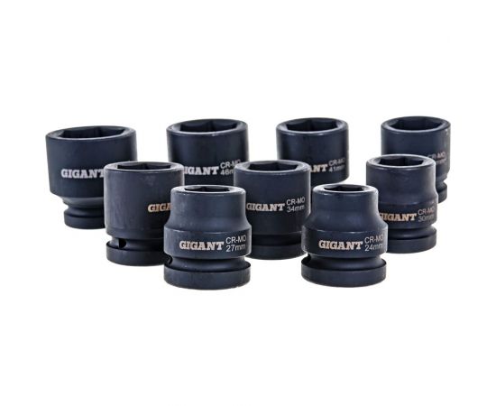 Набор торцевых ударных головок (9 шт; 24-50 мм; 1DR) Gigant G-11326 – изображение 6