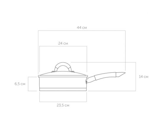Сковорода NADOBA со стеклянной крышкой, 24 см, серия OLINA 726416 – изображение 6
