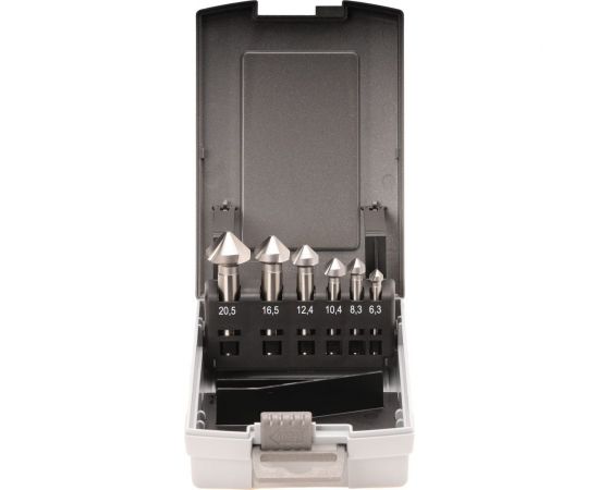 Набор зенковок 90° (6 шт; 6.3, 8.3, 10.4, 12.4, 16.5, 20.5; HSS) Bucovice Tools 741806 – изображение 8