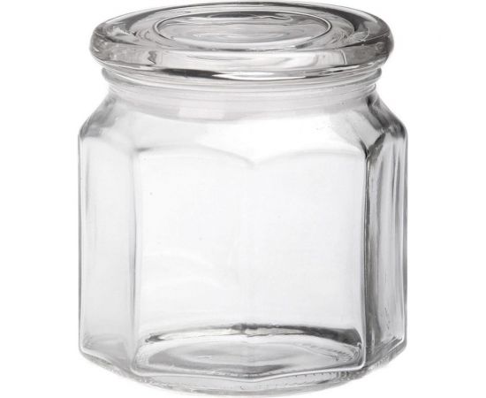 Стеклянная банка для сыпучих продуктов Mallony ARIA со стеклянной плоской крышкой объем 0.3 л 004466 
