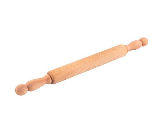 Скалка Mallony 50 см с вращающимися ручками, бук 007511 