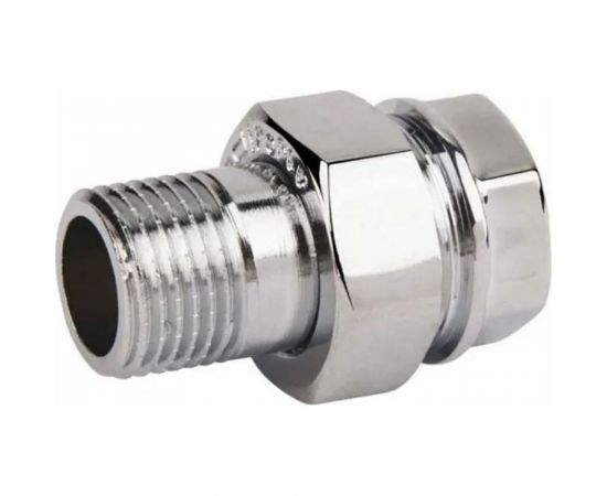 Сгон (американка) для полотенцесушителя TIM прямой вн/нар, 1/2 (хром) 772380 