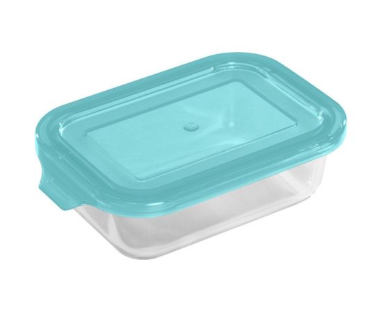 Контейнер Mallony LIMPIDO 650 мл из жаропрочного стекла с крышкой из пластмассы прямоугльный, температура -20 до +200 С 005480 