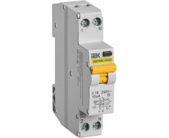 Автоматический выключатель дифференциального тока IEK АВДТ32ML тип A С16 10мА KARAT MVD12-1-016-C-010-A 