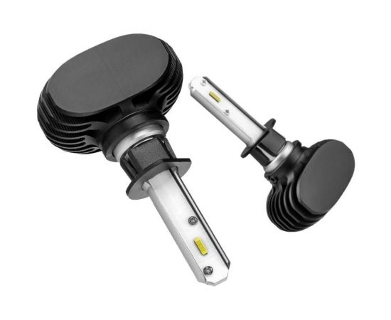 Светодиодные лампы LED для авто LEDZILLA S1 H1 25Вт 12В лампочки для автомобилей в фары ДХО птф лед, комплект 2шт S1-H1 