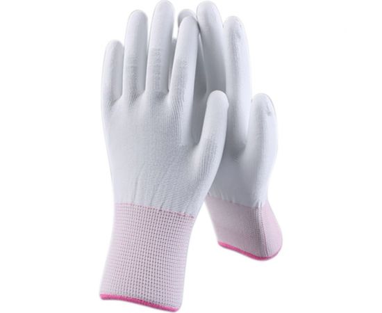 Рабочие перчатки с полиуретановым покрытием PARK белые, с высокой тактильной чувствительностью puw1, р-р l 106736 