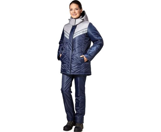 Куртка Эксперт Спецодежда Эребус, темно-синий/серый, женская, р. 56-58, рост 158-164 6446000041690 