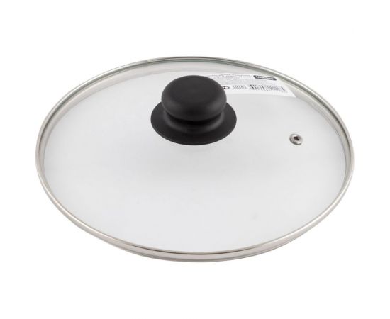 Стеклянная крышка с ручкой Mallony 22 см, металлический обод, паровыпуск 987016 