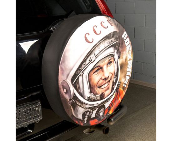 Чехол запасного колеса SKYWAY Поехали R15 диаметр 67см, экокожа/полиэстер S06301072 – изображение 11