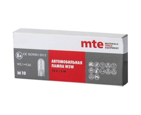 Лампа MTE w5w 12v 5w w2.1x9.5d 27201621 – изображение 2