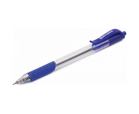 Ручка 12 шт в упаковке BRAUBERG шариковая масляная автомат. с грипом Extra Glide R-Grip СИНЯЯ 07мм 035мм 142930 – изображение 2