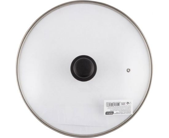 Стеклянная крышка с ручкой Mallony 32 см, металлический обод, паровыпуск 987025 – изображение 3