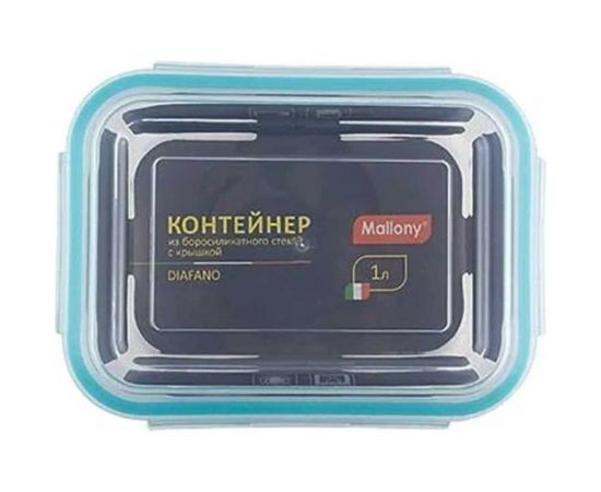 Контейнер Mallony DIAFANO 1000 мл из жаропрочного стекла с крышкой из пластмассы прямоугльный, температура -20 до+200 С 005472 – изображение 3
