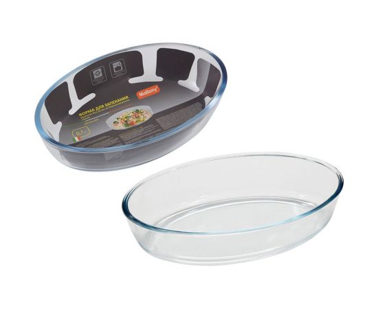 Форма для запекания из боросиликатного стекла Mallony CRISTALLINO 0.7 л, овальной формы 005562 – изображение 3