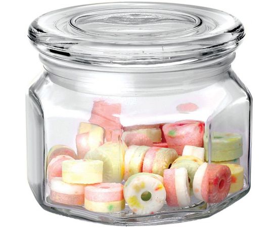 Стеклянная банка для сыпучих продуктов Mallony ARIA со стеклянной плоской крышкой объем 0.3 л 004466 – изображение 3