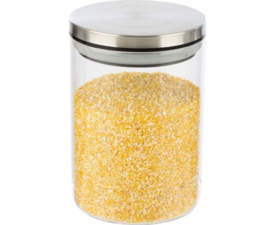 Стеклянная банка для сыпучих продуктов Mallony OCEANO с крышкой из нержавеющей стали объем 0.6 л 004461 – изображение 3