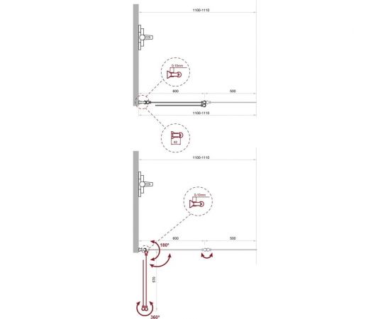 Душевая шторка на ванну BelBagno UNO-V-21-110/150-C-Cr – изображение 3