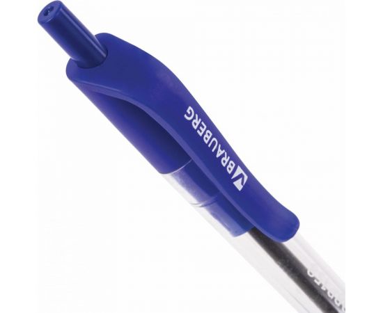 Ручка 12 шт в упаковке BRAUBERG шариковая масляная автомат. с грипом Extra Glide R-Grip СИНЯЯ 07мм 035мм 142930 – изображение 4